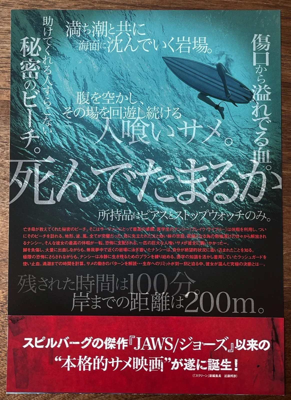 The Shallows - 2016 Blake Lively japan Chirashi movie flyer mini poster B5 size, image 2