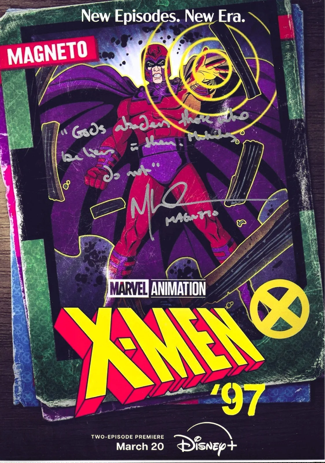 Cal Dodd, Matthew Waterson — 2 X-MEN '97 signed voice actors for MAGNETO & WOLVERINE each coa 8 ¼ x 11 ¾, image 5