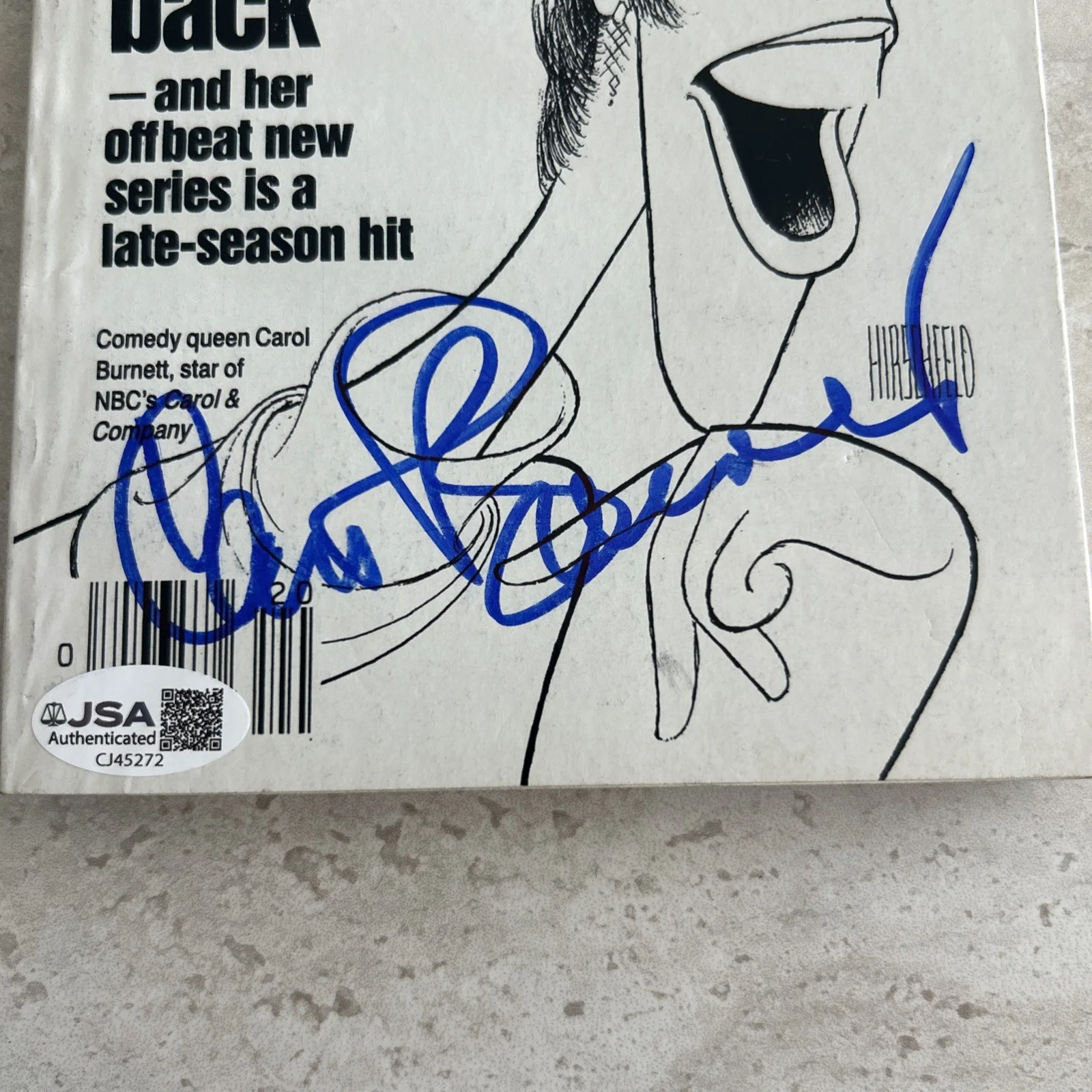 Carol Burnett — CAROL BURNETT Signed TV Guide Autograph JSA-COA, image 2