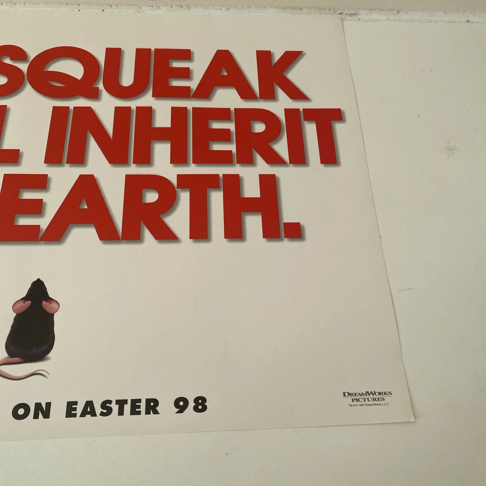 Mousehunt (1998) Original Quad Film Poster (The Hunt Is On Teaser) Nathan Lane, изображение 4