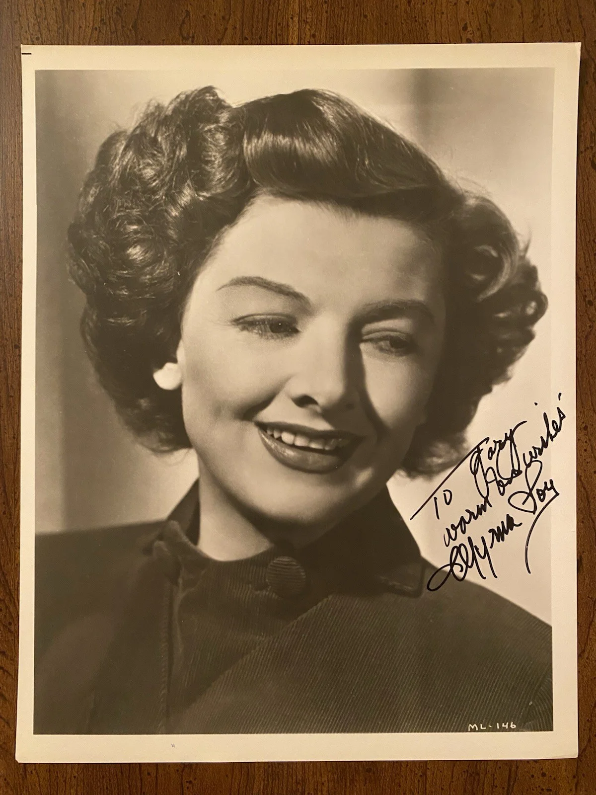 Myrna Loy — Myrna Loy Signed Autographed Photo With COA The Thin Man Mr Blandings Builds His