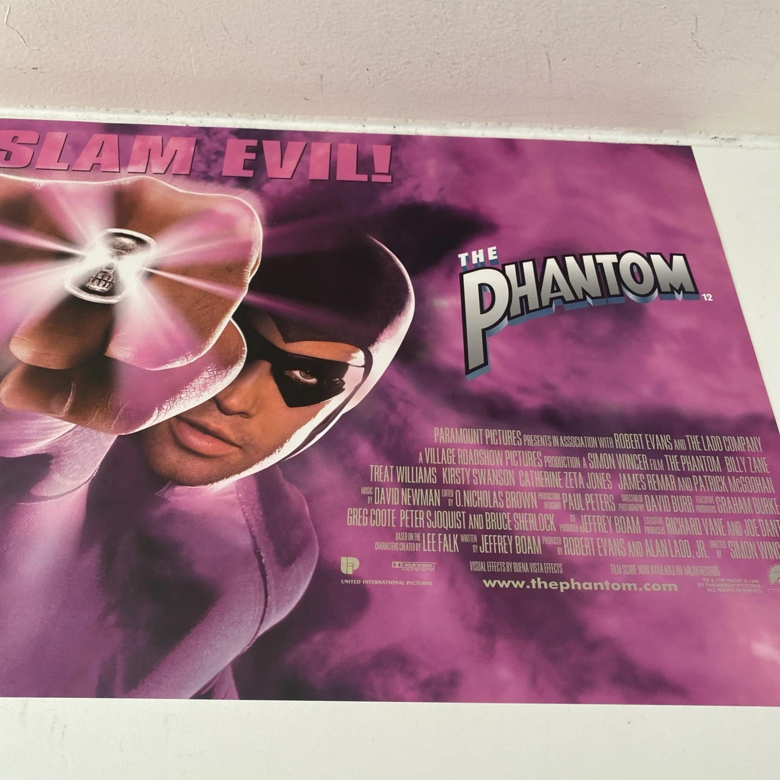 The phantom - Slam Evil! 1996 quad cinema poster, image 3