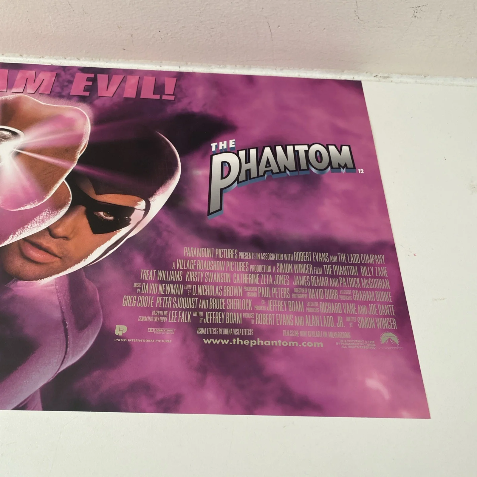 The phantom - Slam Evil! 1996 quad cinema poster, image 4