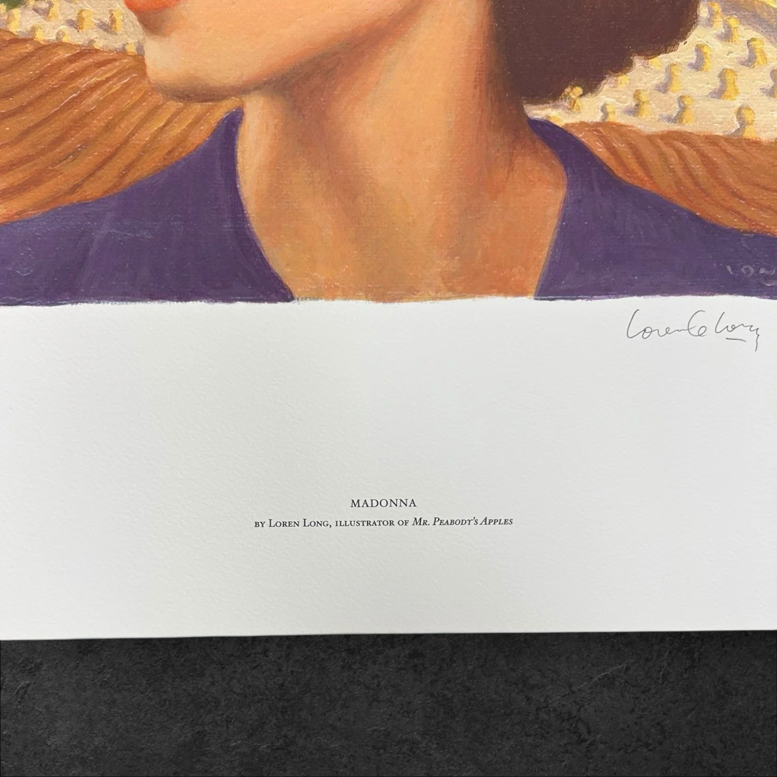 Madonna Mr Peabody’s Apples Limited Edition Loren Long Autographed Lithograph, image 4