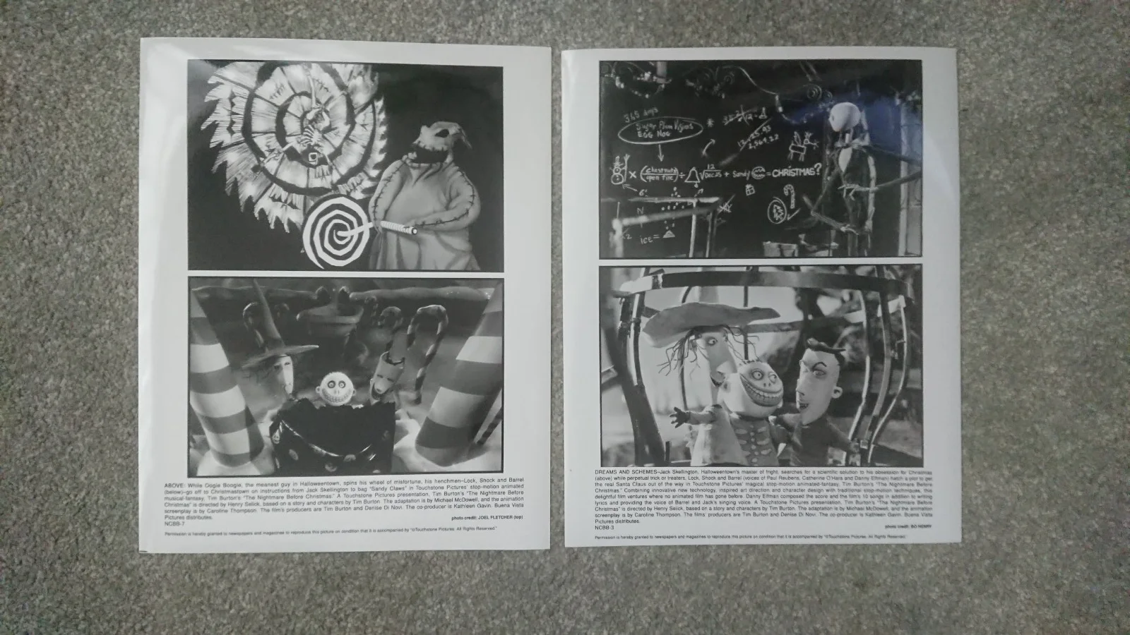 Tim Burton The Nightmare Before Christmas 1993 Vintage Press Photos x 7, изображение 3