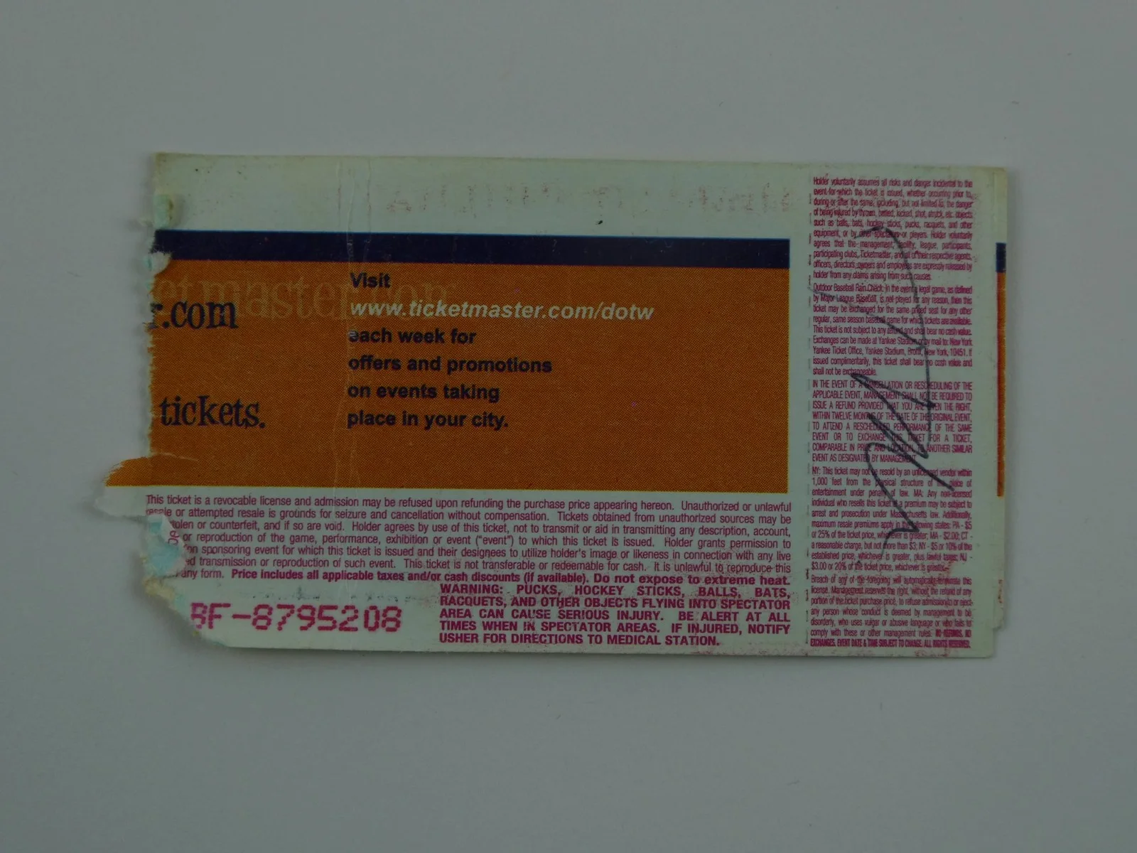 Damond Jiniya Savatage Signed Concert Ticket 2001 w/ Fates Warning Autographed, изображение 3