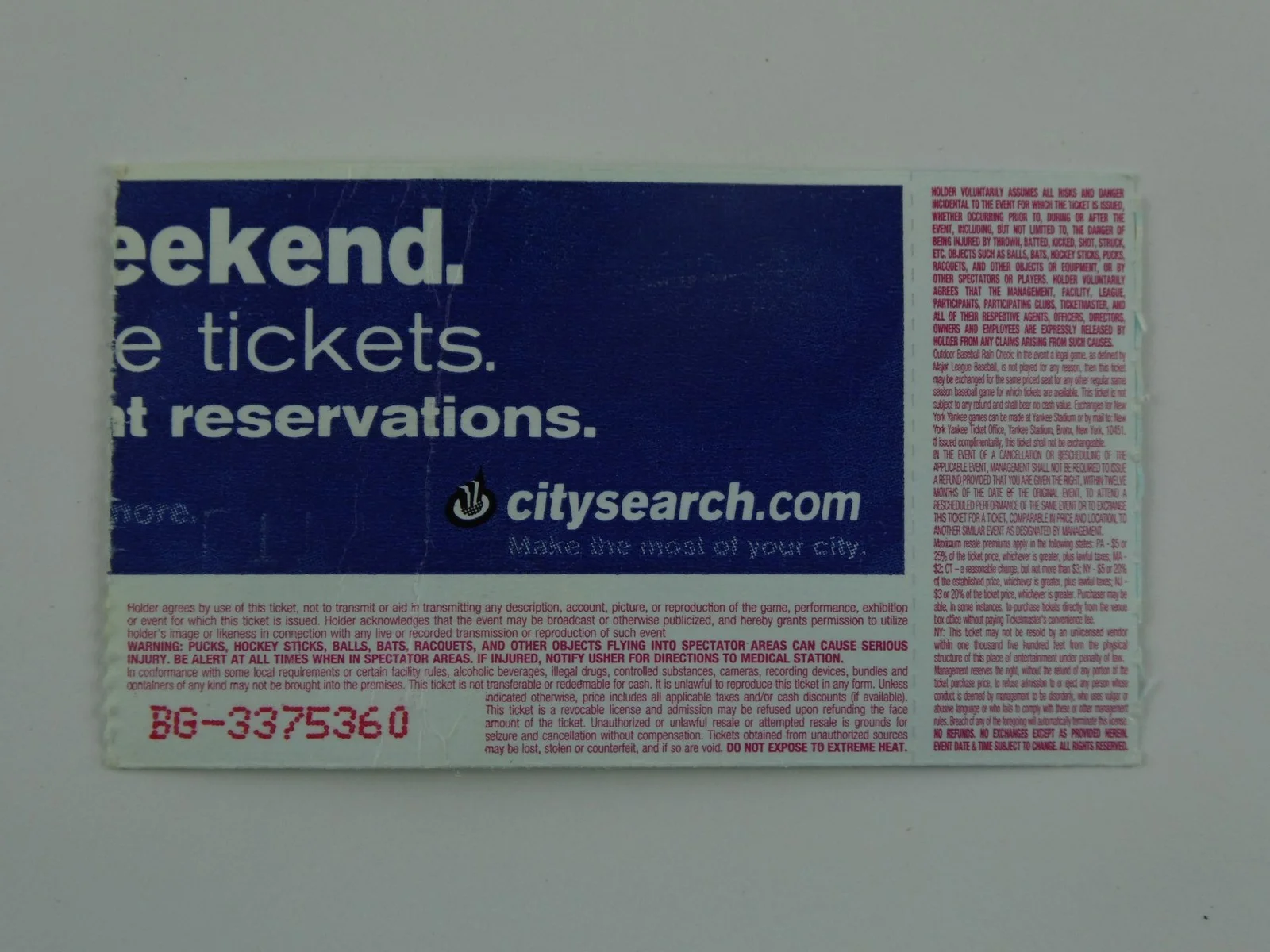 John Goodsall Signed Concert Ticket Stub 2002 Tunnels Autographed, image 3
