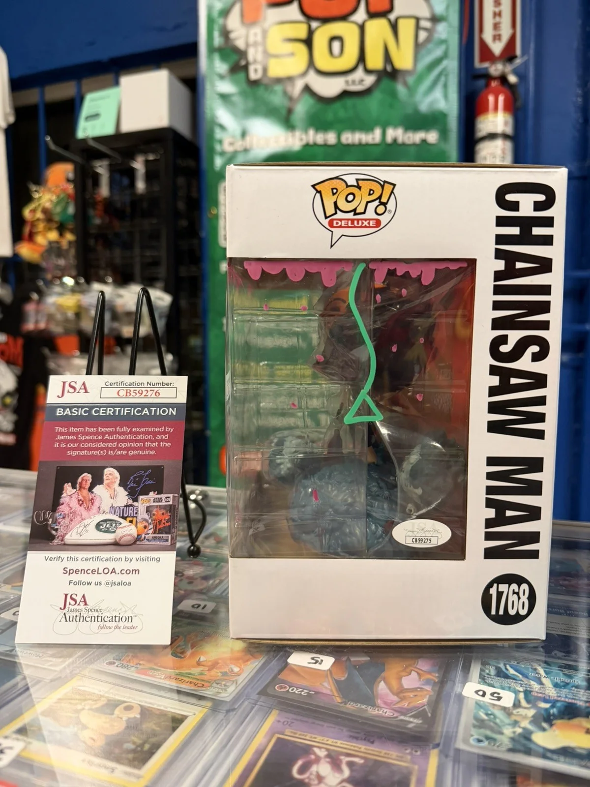 Ryan Colt Levy — CHAINSAW MAN 1768 Funko Pop SIGNED/AUTOGRAPHED Ryan Colt Levy JSA AUTHENTICATED, image 2