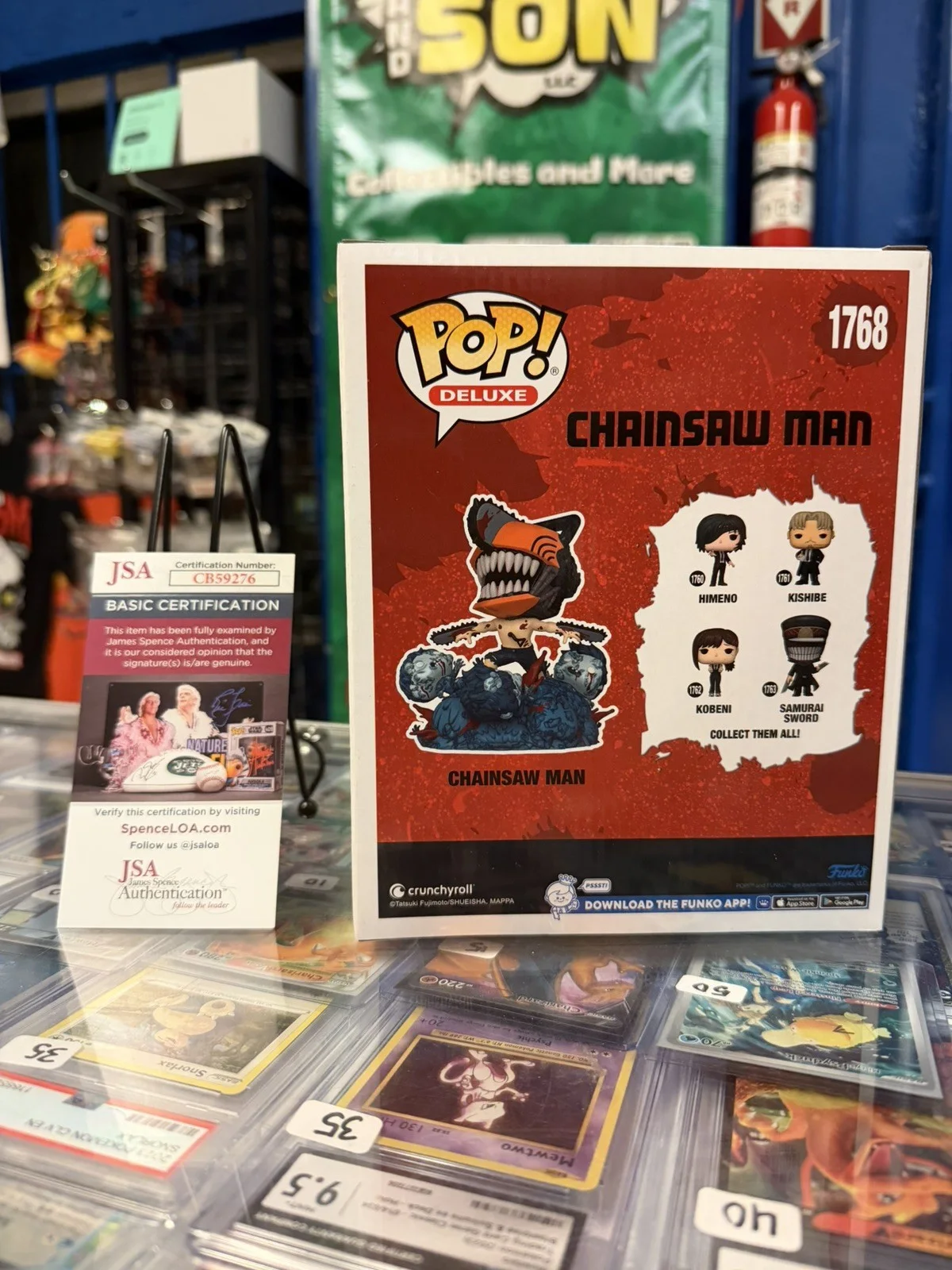 Ryan Colt Levy — CHAINSAW MAN 1768 Funko Pop SIGNED/AUTOGRAPHED Ryan Colt Levy JSA AUTHENTICATED, image 5
