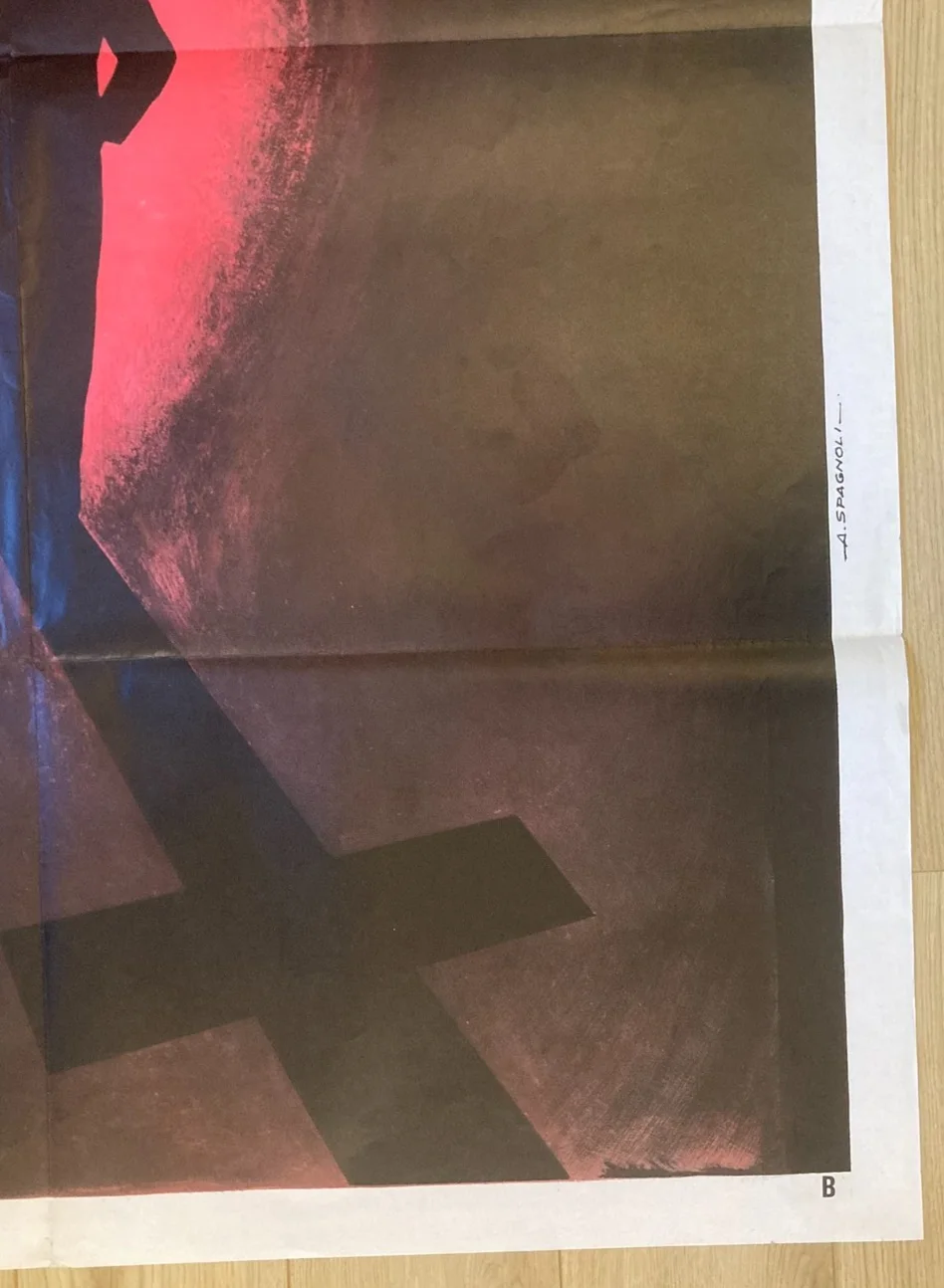 THE OMEN 1976 Original Cinema ITALIAN 2 Fogli Movie POSTER 39x55in Rare Artwork, изображение 5