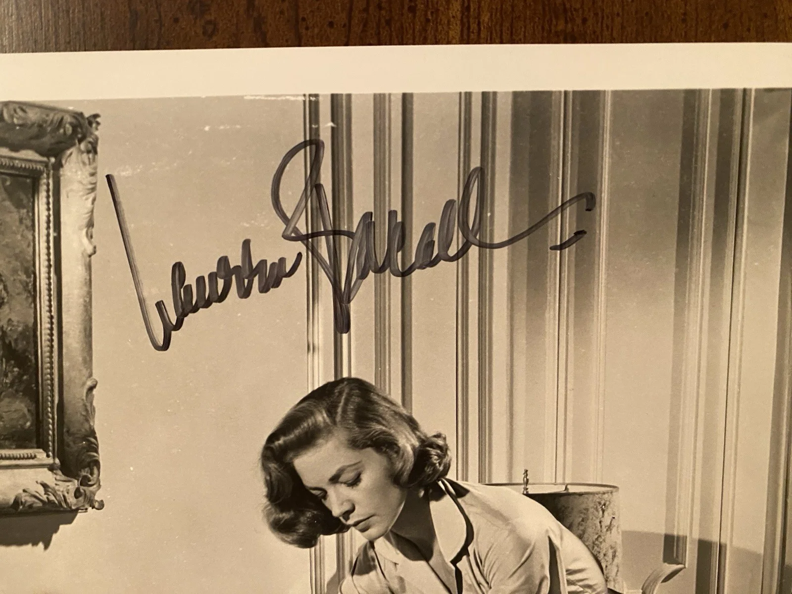 Robert Stack, Lauren Bacall — Robert Stack Lauren Bacall Signed Autographed Photo With COA The Gift Of Love, изображение 2