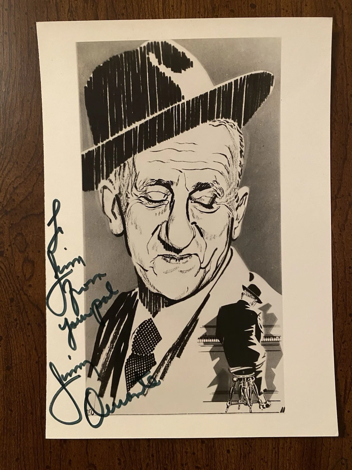 Jimmy Durante — Jimmy Durante Signed Autographed Photo With COA Frosty The Snowman Music For Mil
