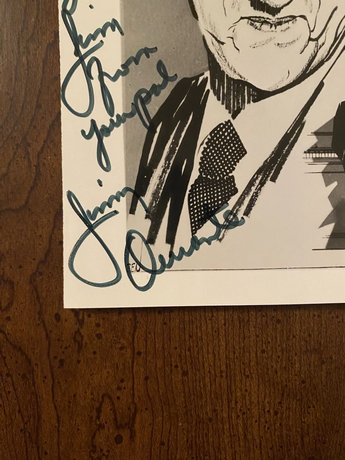 Jimmy Durante — Jimmy Durante Signed Autographed Photo With COA Frosty The Snowman Music For Mil, изображение 2