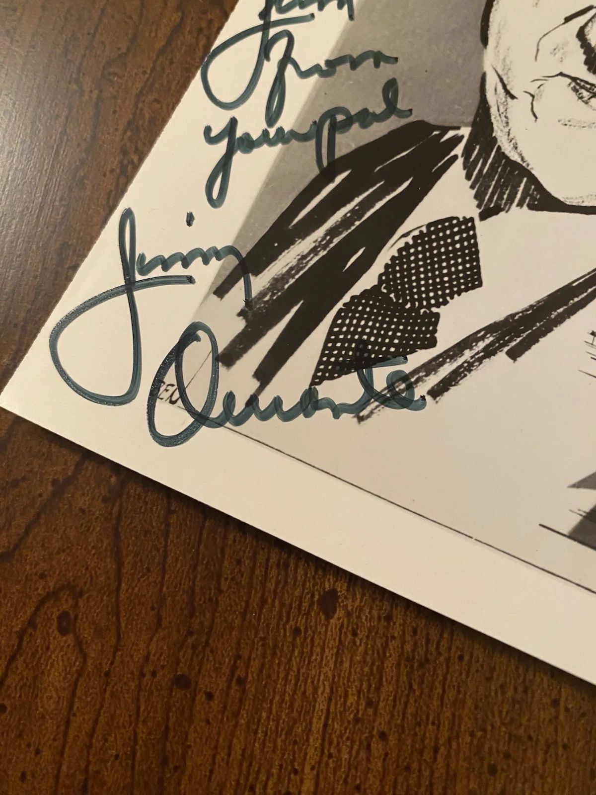 Jimmy Durante — Jimmy Durante Signed Autographed Photo With COA Frosty The Snowman Music For Mil, изображение 3