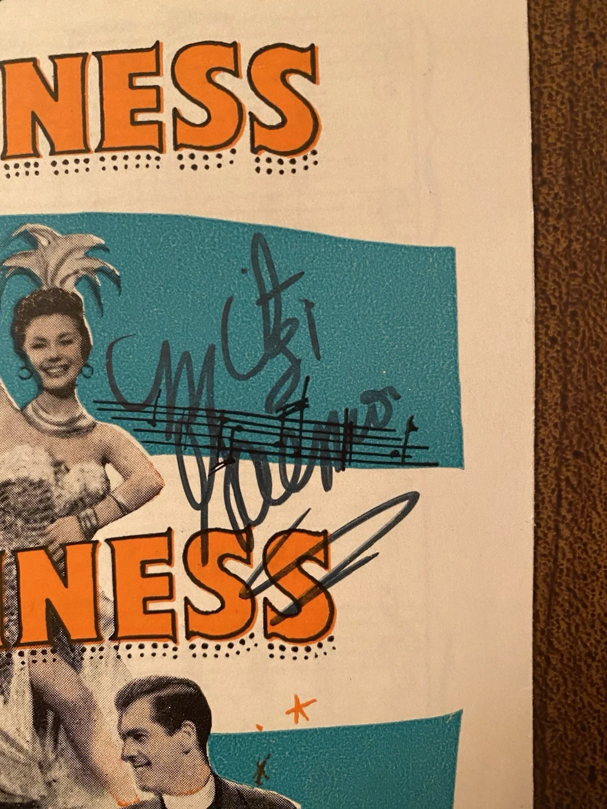 Hugh O’Brian, Mitzi Gaynor — Mitzi Gaynor Hugh O’Brian Signed Autographed No Business Like Show Business wCOA, изображение 4