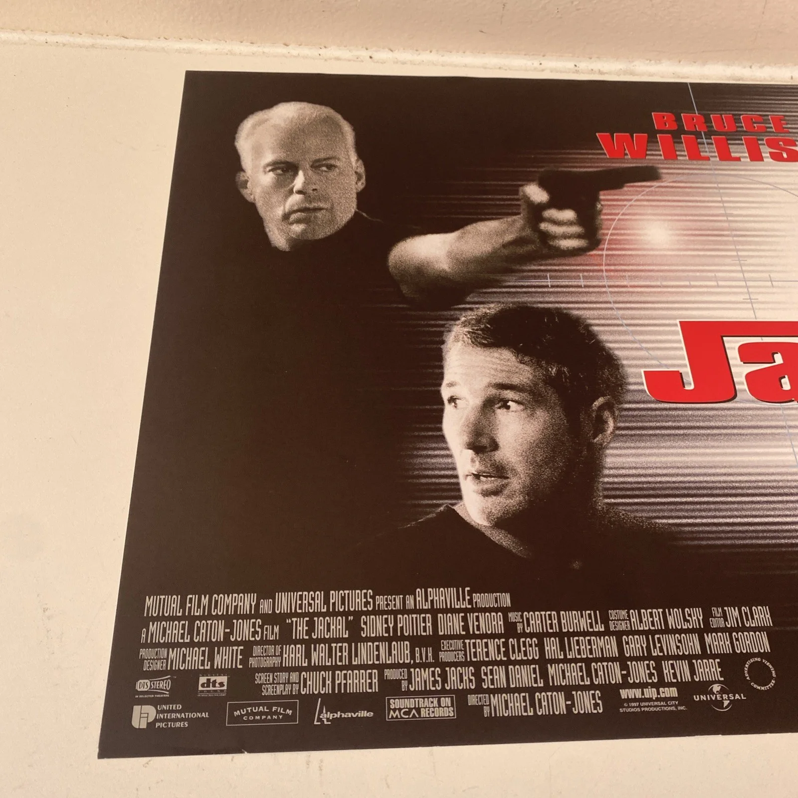 THE JACKAL (1997) Original Cinema Quad Bruce Willis, Richard Gere movie poster, изображение 2
