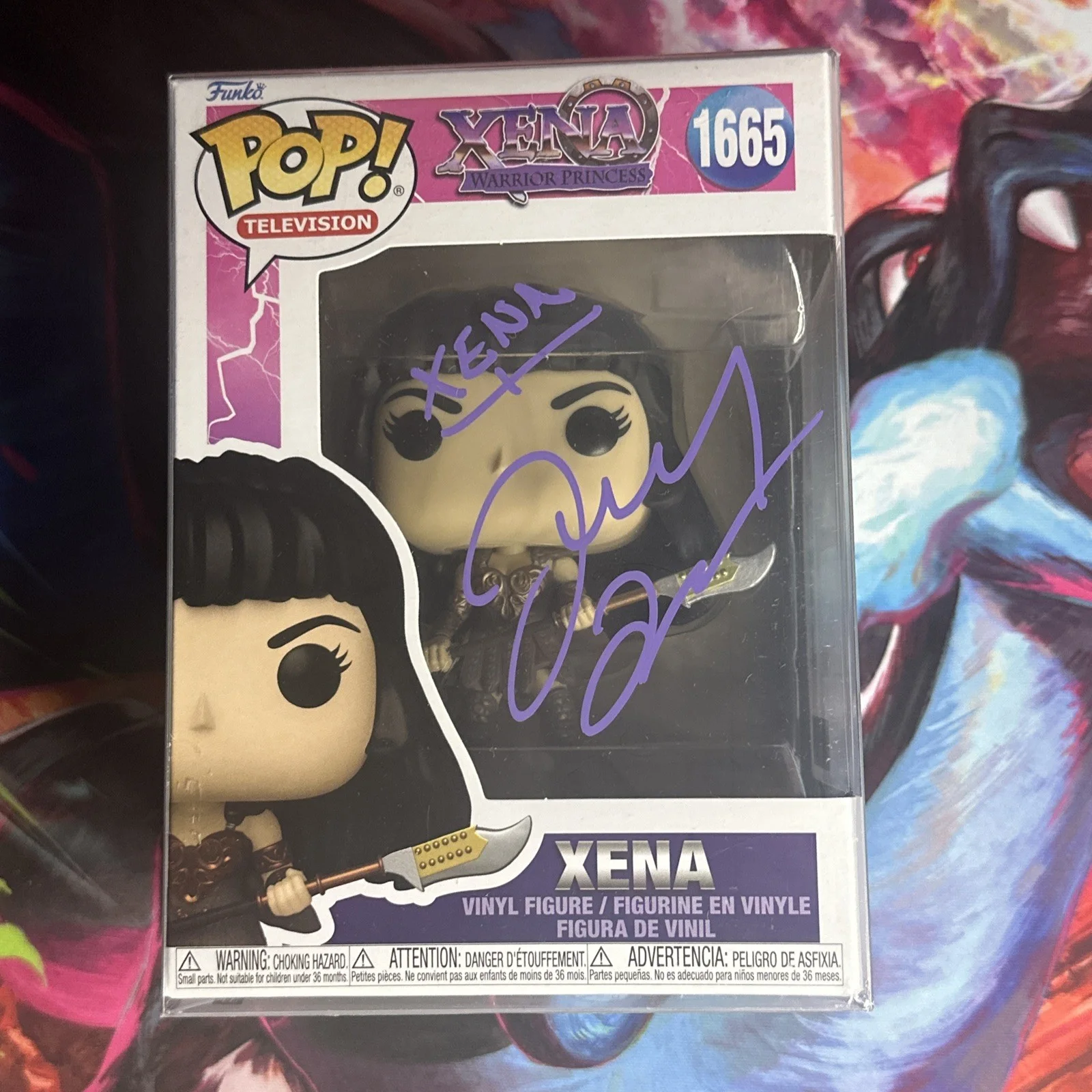 Lucy Lawless — Lucy Lawless - Signed Xena Funko Pop - #1665 - With COA