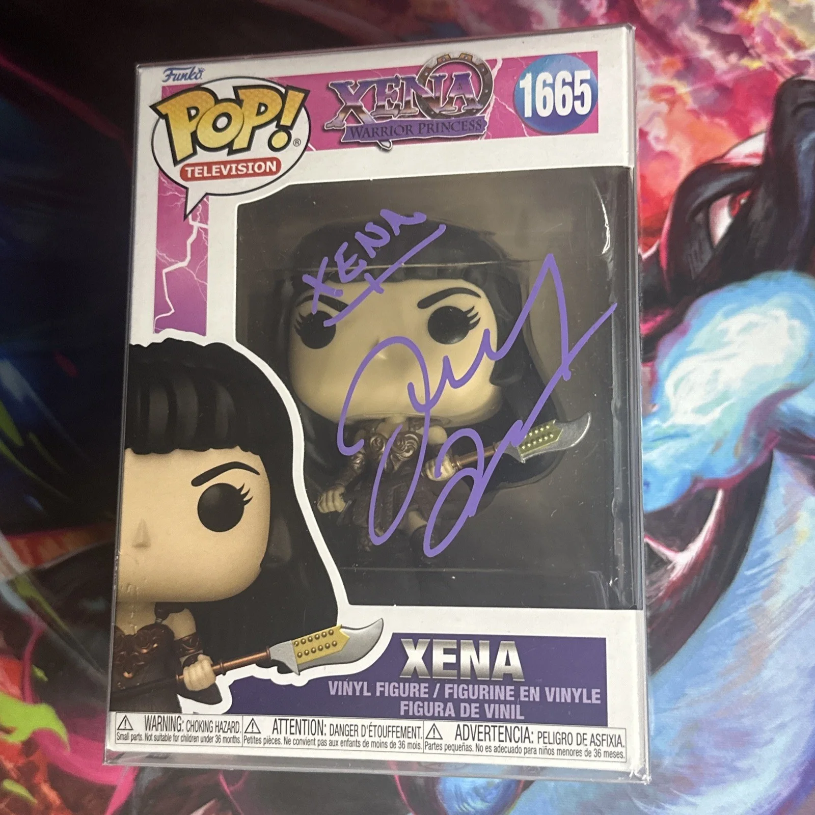 Lucy Lawless — Lucy Lawless - Signed Xena Funko Pop - #1665 - With COA, image 2