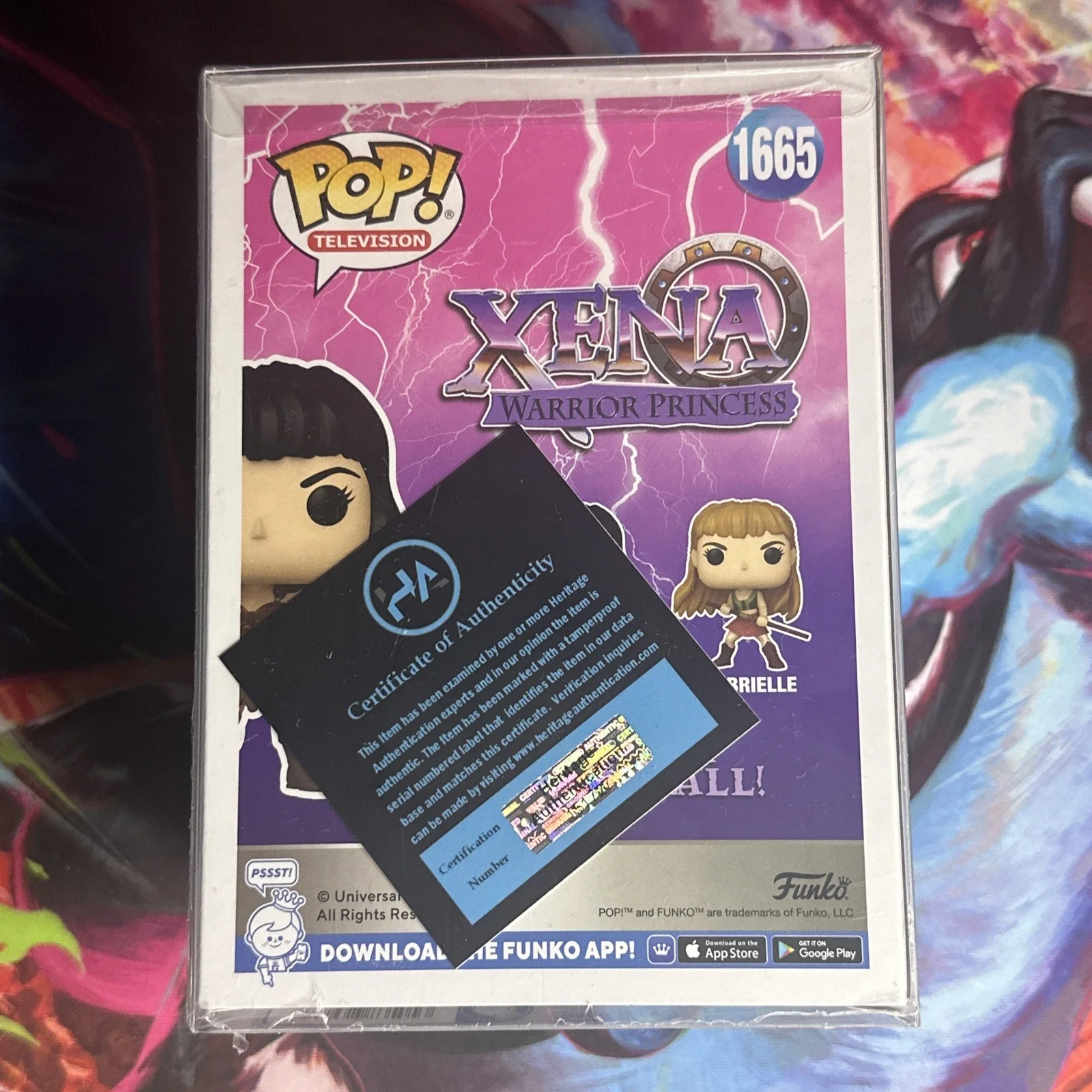 Lucy Lawless — Lucy Lawless - Signed Xena Funko Pop - #1665 - With COA, image 4