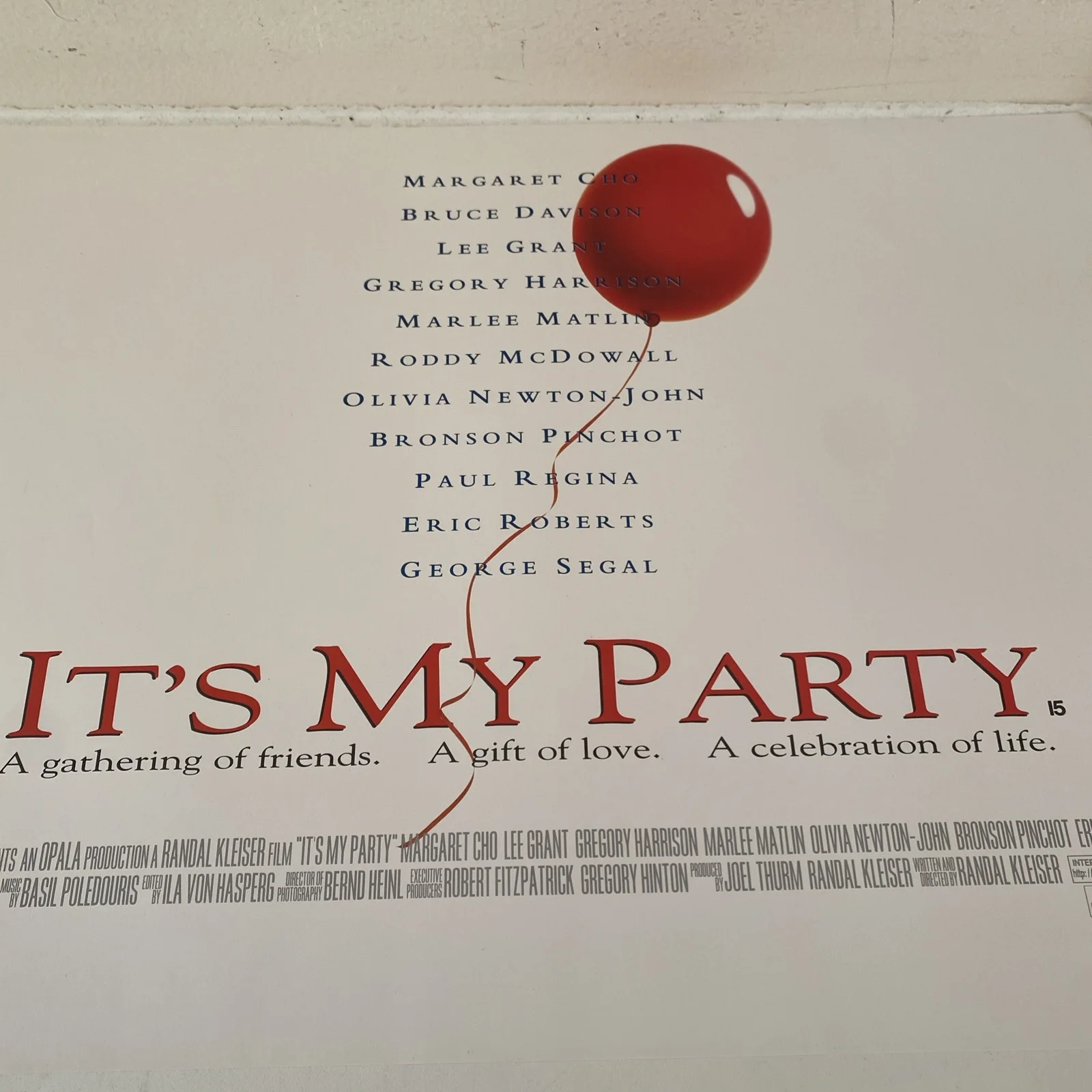 Quad movie poster " ITS MY PARTY " - Olivia Newton John - new, изображение 2