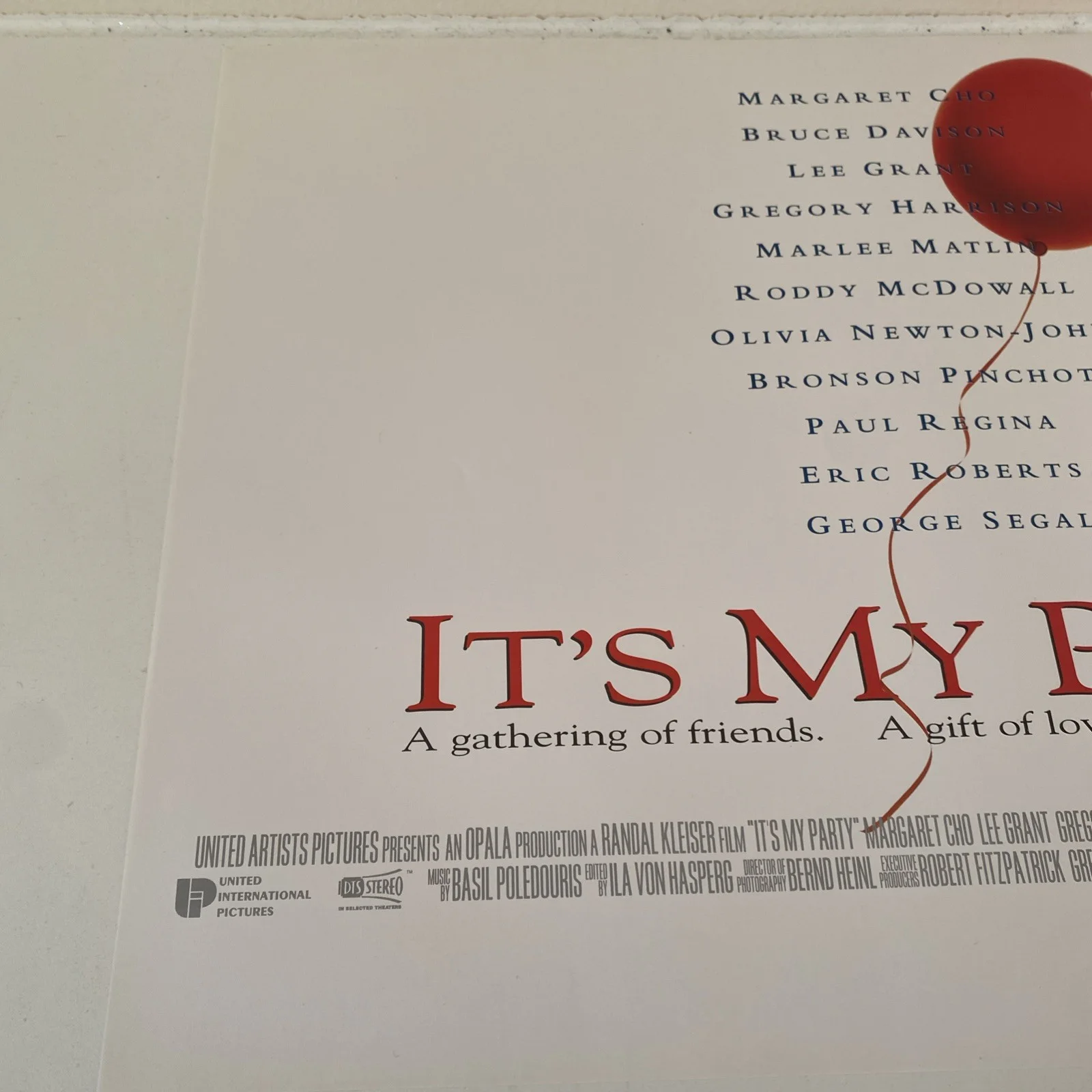 Quad movie poster " ITS MY PARTY " - Olivia Newton John - new, изображение 3