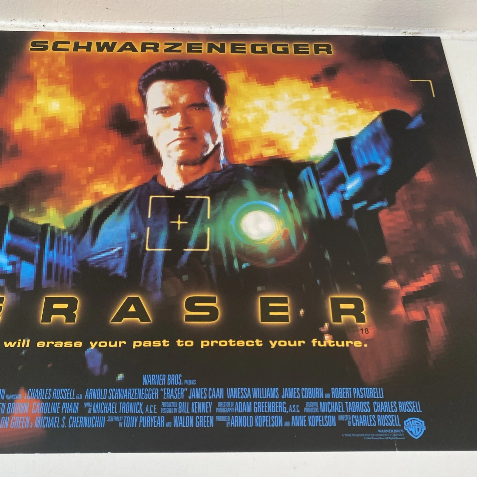 Eraser 1996 Uk Original Mini Quad Movie Poster Arnold Schwarzenegger - new, image 3