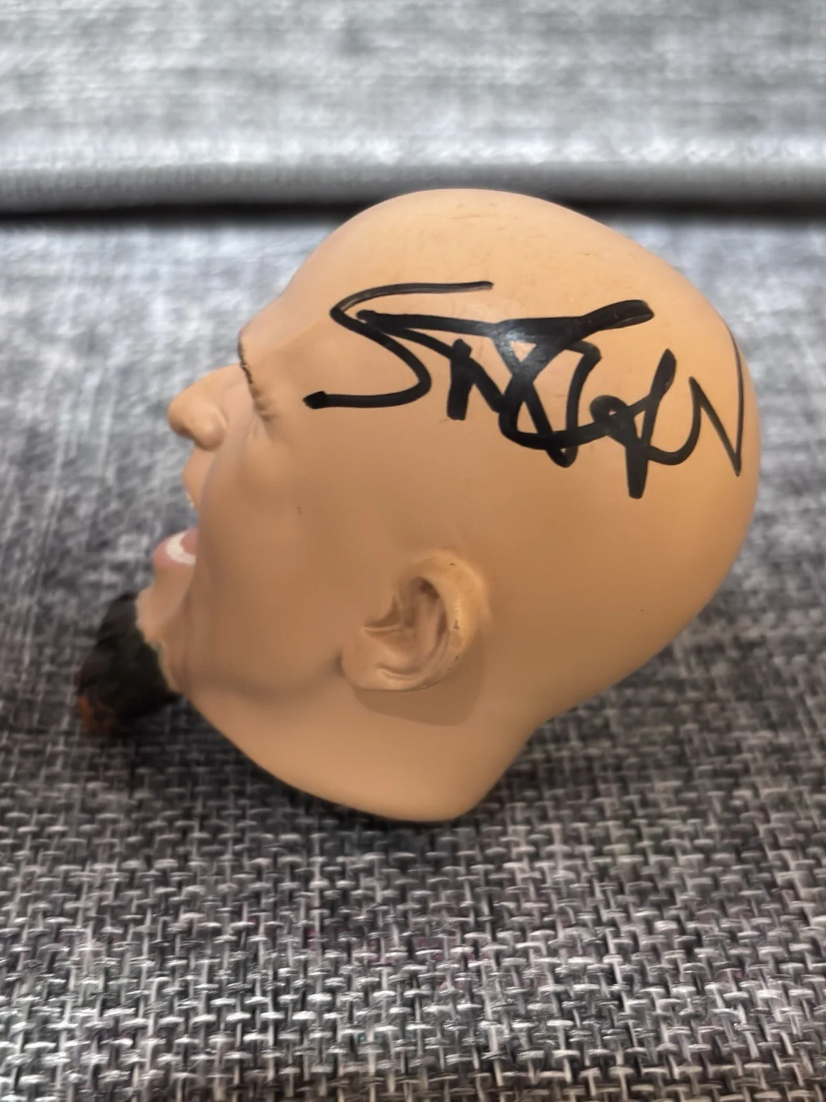 Scott Ian Anthrax Signed Autographed Bobble head **HEAD ONLY** size 2x2, image 3