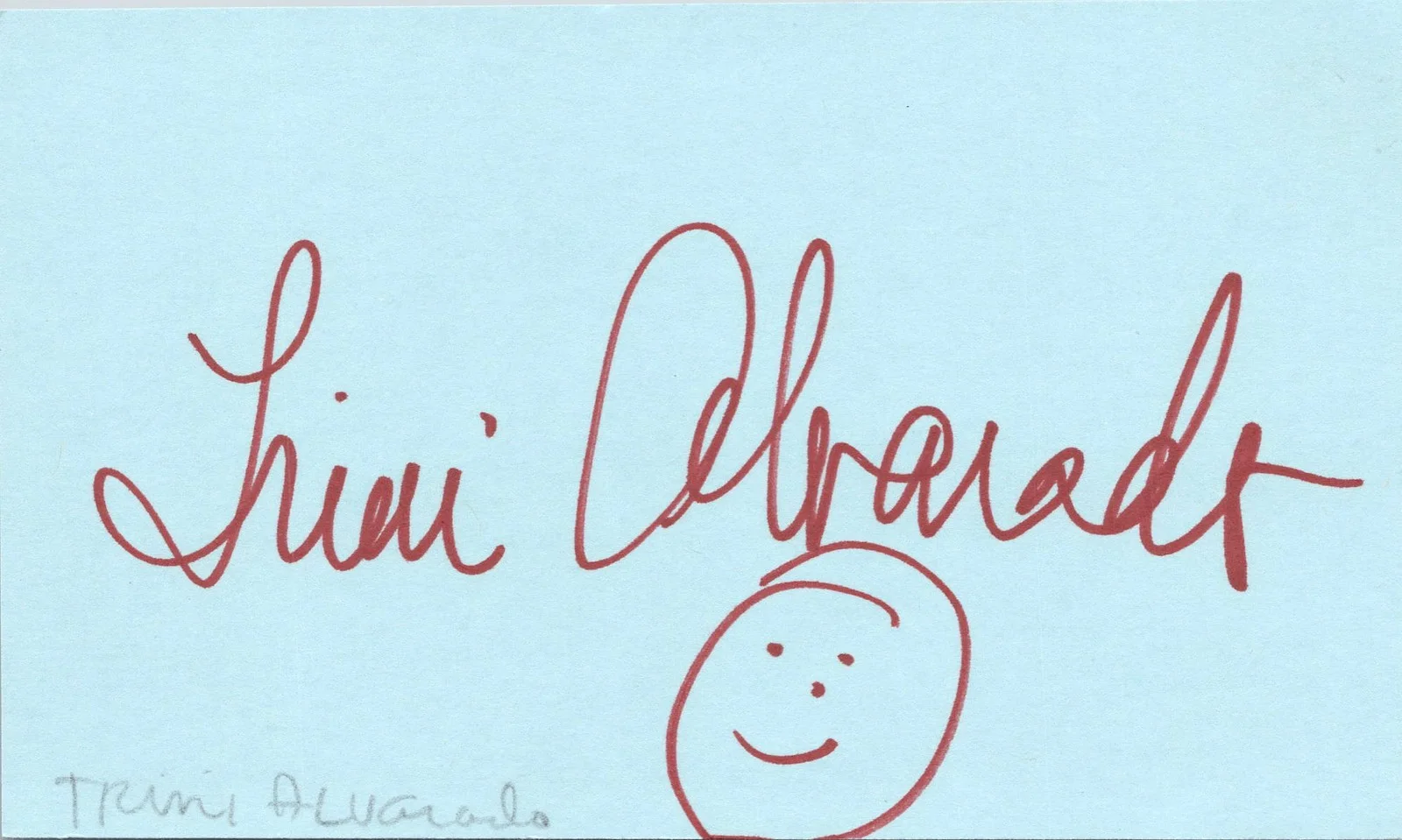 Trini Alvarado — Trini Alvarado Signed 3x5 Index Card Little Women Autographed