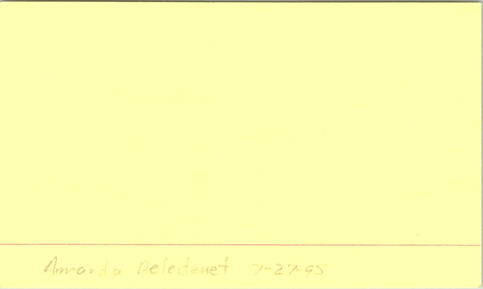 Amanda de Cadenet — Amanda de Cadenet Signed 3x5 Index Card Autographed, image 2