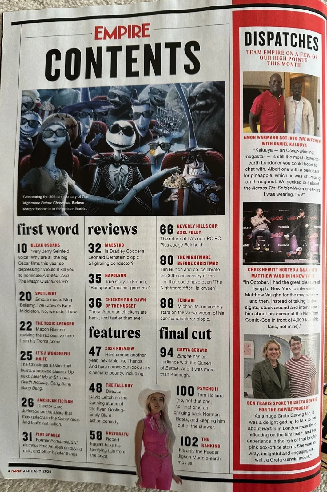 EMPIRE MAGAZINE X 10 - SUBSCRIBER COVER - JAN-DEC 2024 - SEE DESCRIPTION, image 2