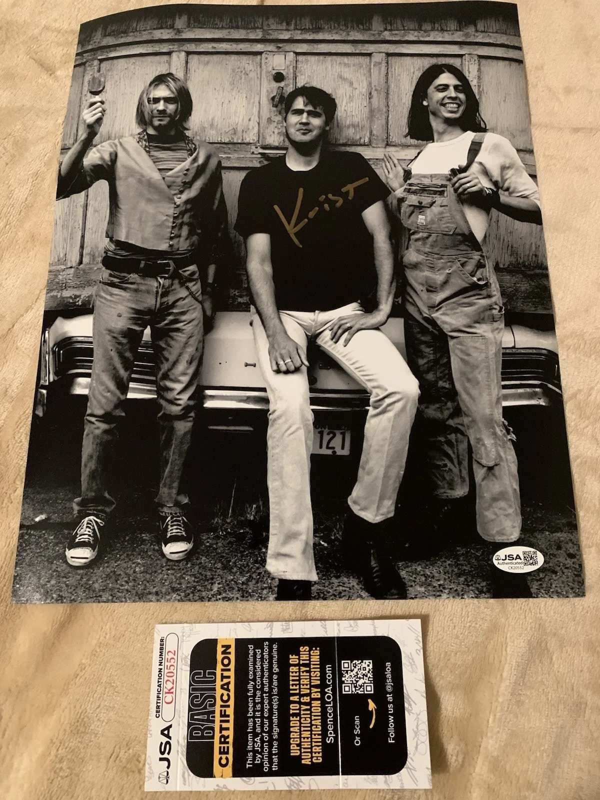 Krist Nirvana JSA Signed Autograph Photo 11 x 14, image 2