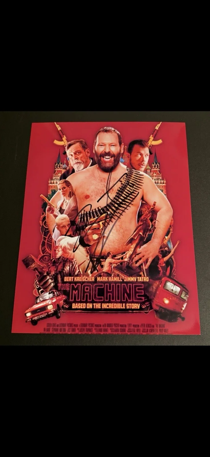 Bert Kreischer — Bert Kreischer comedian Signed Autographed “The Machine” Movie Poster Photo