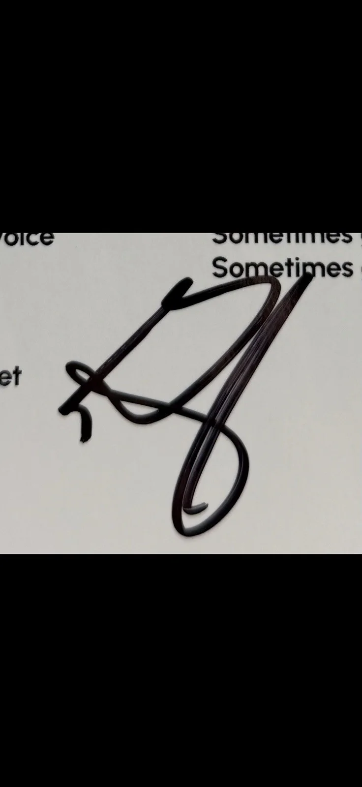 Shinedown Frontman Brent Smith Signed Autographed “Second Chance ” Lyric Sheet, image 2