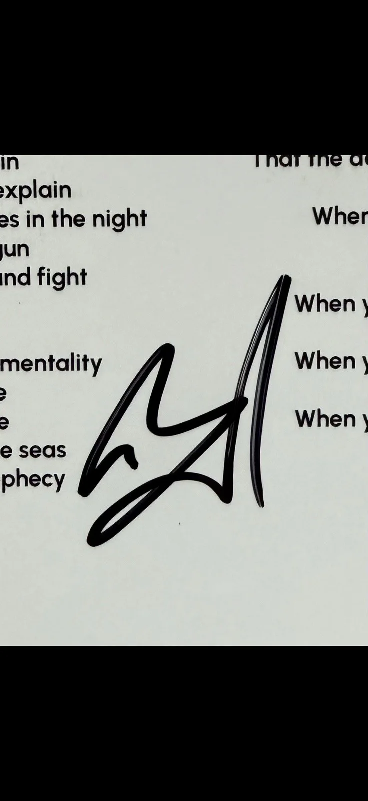 Shinedown Frontman Brent Smith Signed Autographed “Sound Of Madness” Lyric Sheet, изображение 2