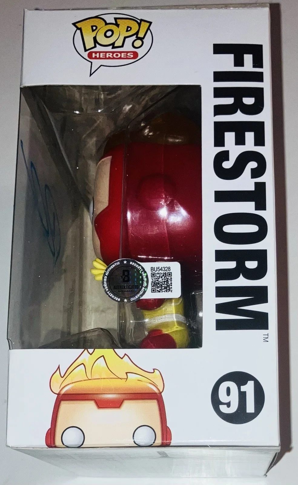ROBBIE AMELL SIGNED AUTOGRAPHED FIRESTORM DC THE FLASH FUNKO POP #91 BECKETT COA, изображение 2