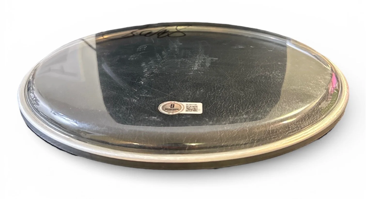 Brad Wilk Rage Against the Machine Autograph Signed Transparent Drumhead Beckett, image 5