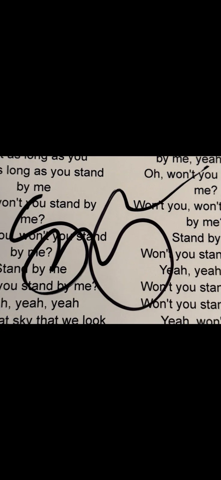Stephen Wilson Jr. Country Music Artist Autographed “Stand By Me” Lyric Sheet, изображение 2