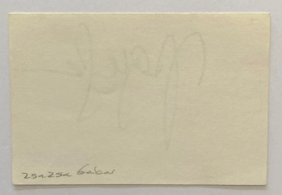 Zsa Zsa Gabor — Hand Signed ZSA ZSA GABOR 3"x5" Index Card AUTOGRAPHED ~Queen From Outer Space~, изображение 2
