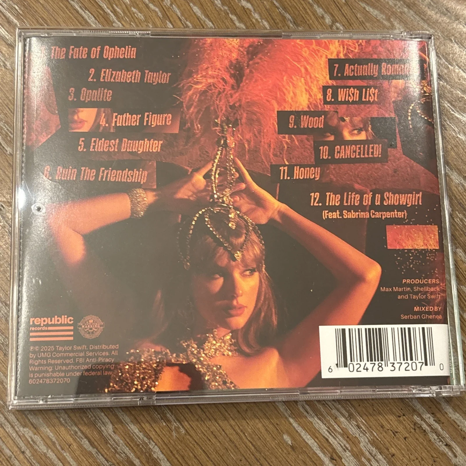 Taylor Swift - The Life of a Showgirl CD + Hand Signed Photo 1, изображение 3