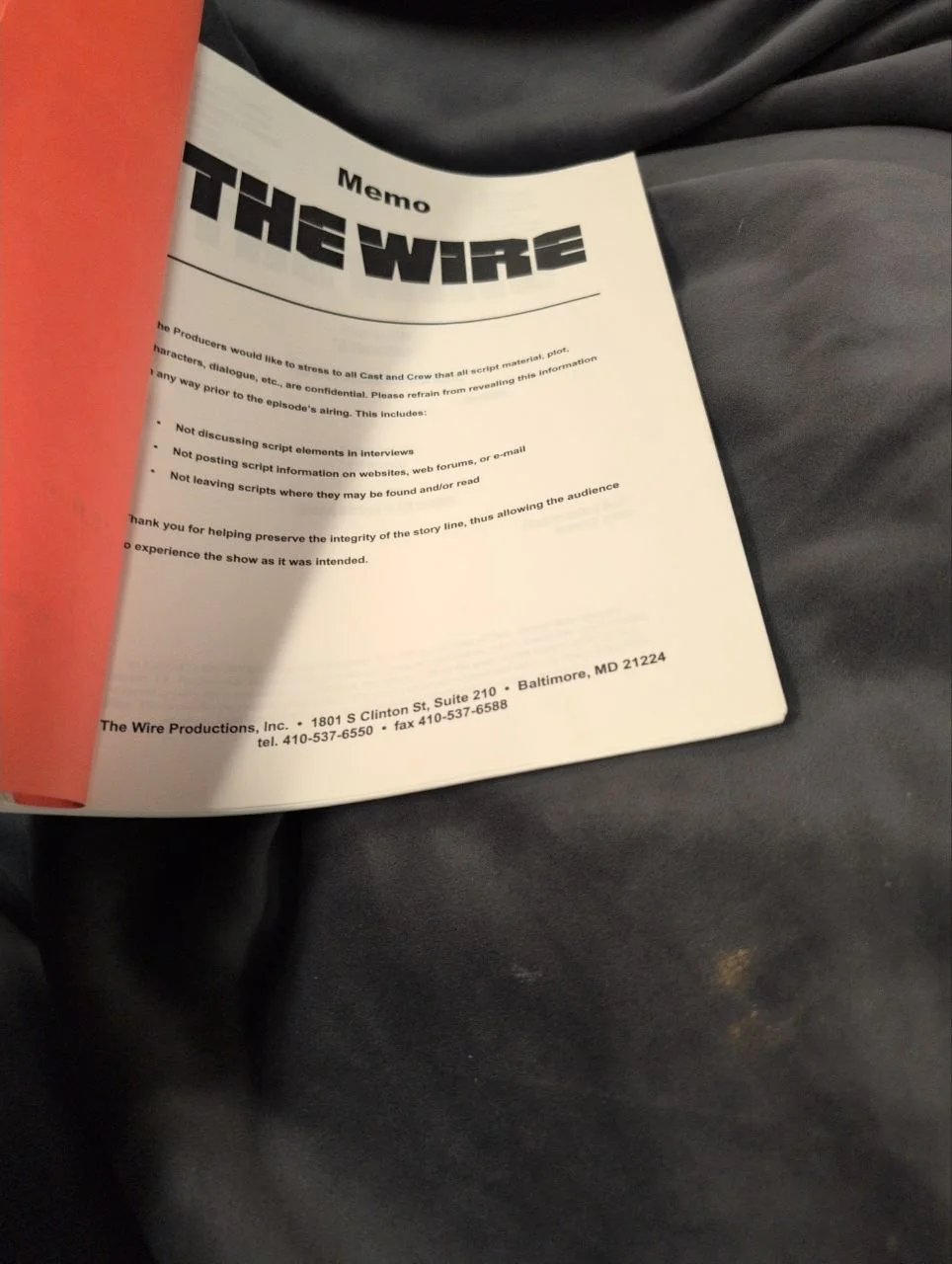 Isiah Whitlock Jr — ISIAH WHITLOCK JR Signed THE WIRE Script Ep 411 “A New Day” Sheeeeeit Clay Davis, image 4