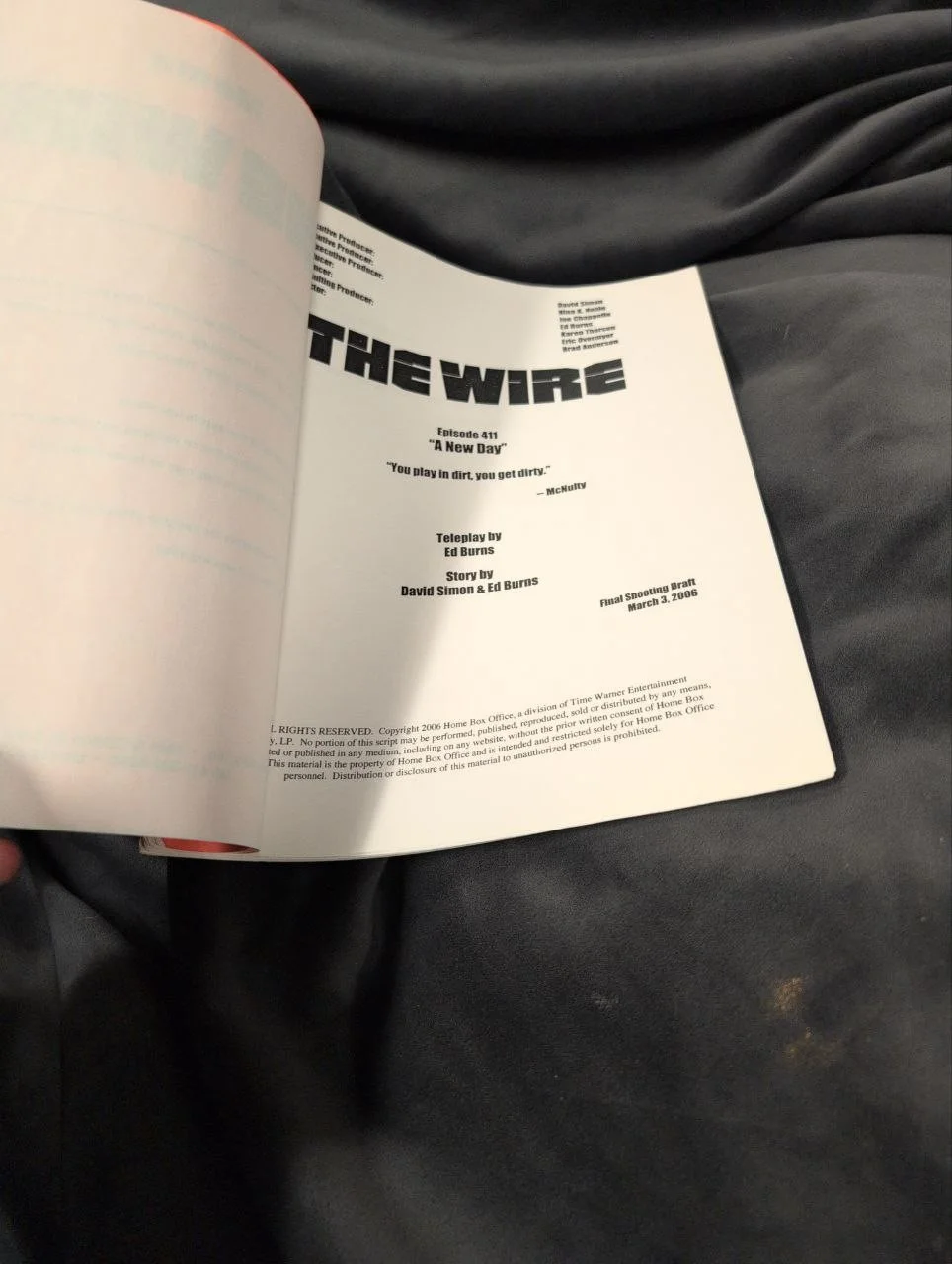 Isiah Whitlock Jr — ISIAH WHITLOCK JR Signed THE WIRE Script Ep 411 “A New Day” Sheeeeeit Clay Davis, image 5