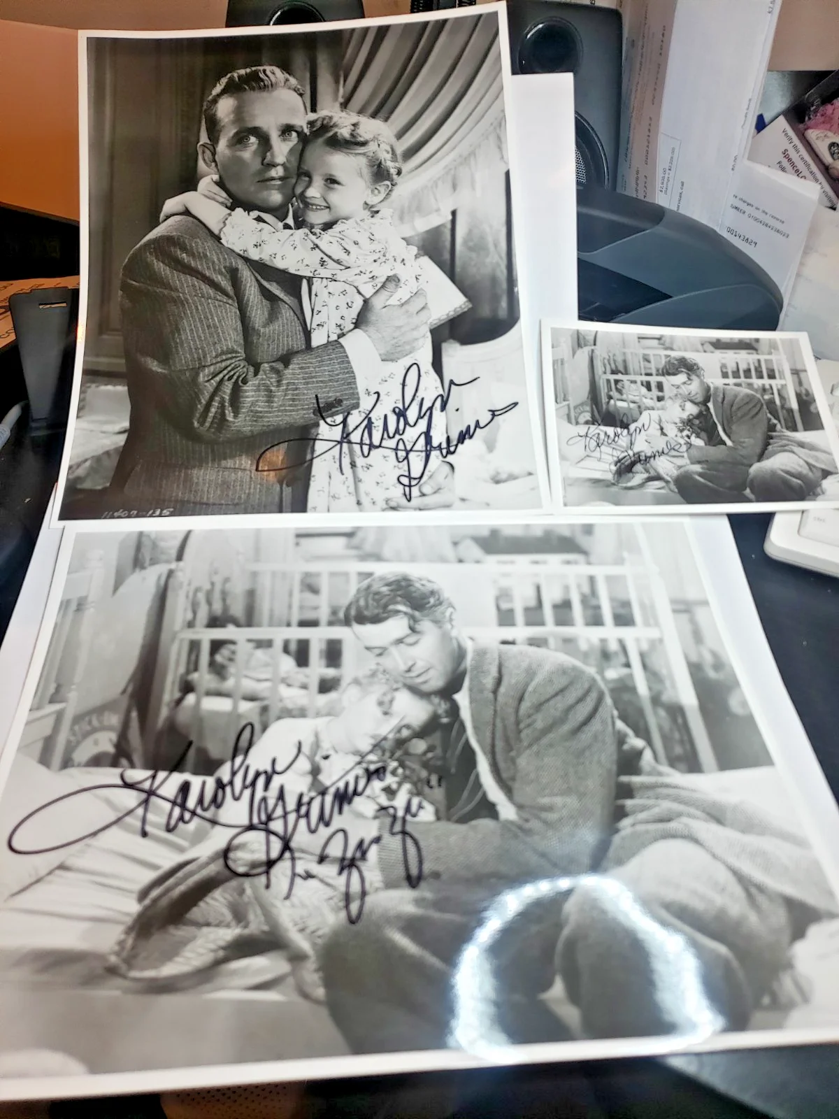 Karolyn Grimes — KAROLYN GRIMES 2 -- 8X10 PHOTOS + 1 -- 4X5 PHOTO