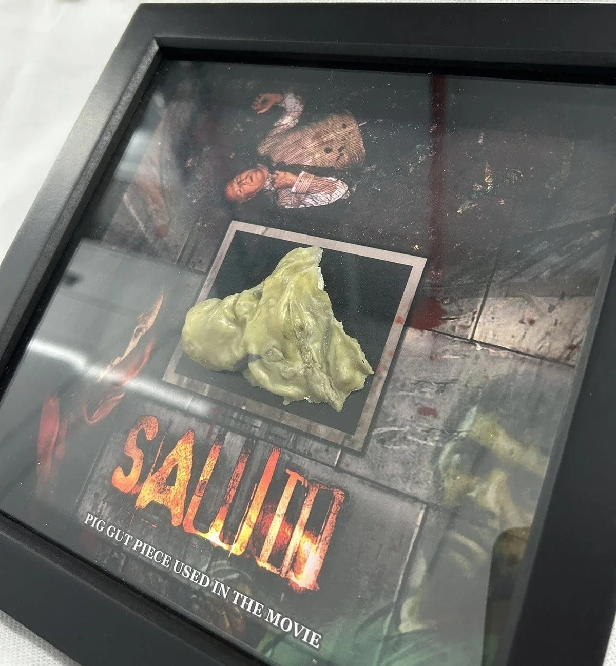 Saw III Movie Prop Piece of Pig Gut used Pig Vat Trap Screen Used film coa, изображение 3