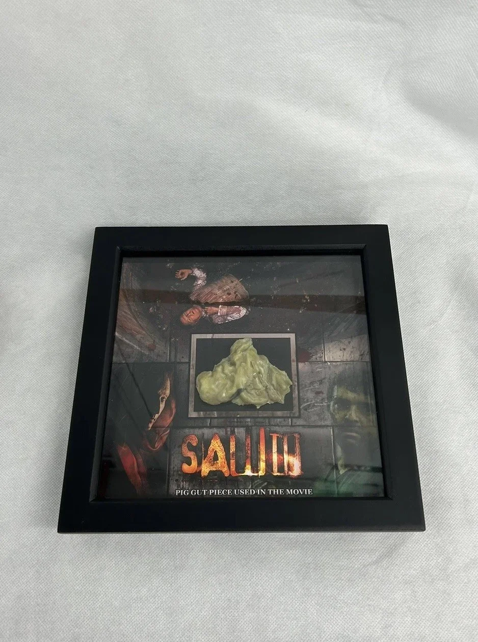 Saw III Movie Prop Piece of Pig Gut used Pig Vat Trap Screen Used film coa, изображение 4