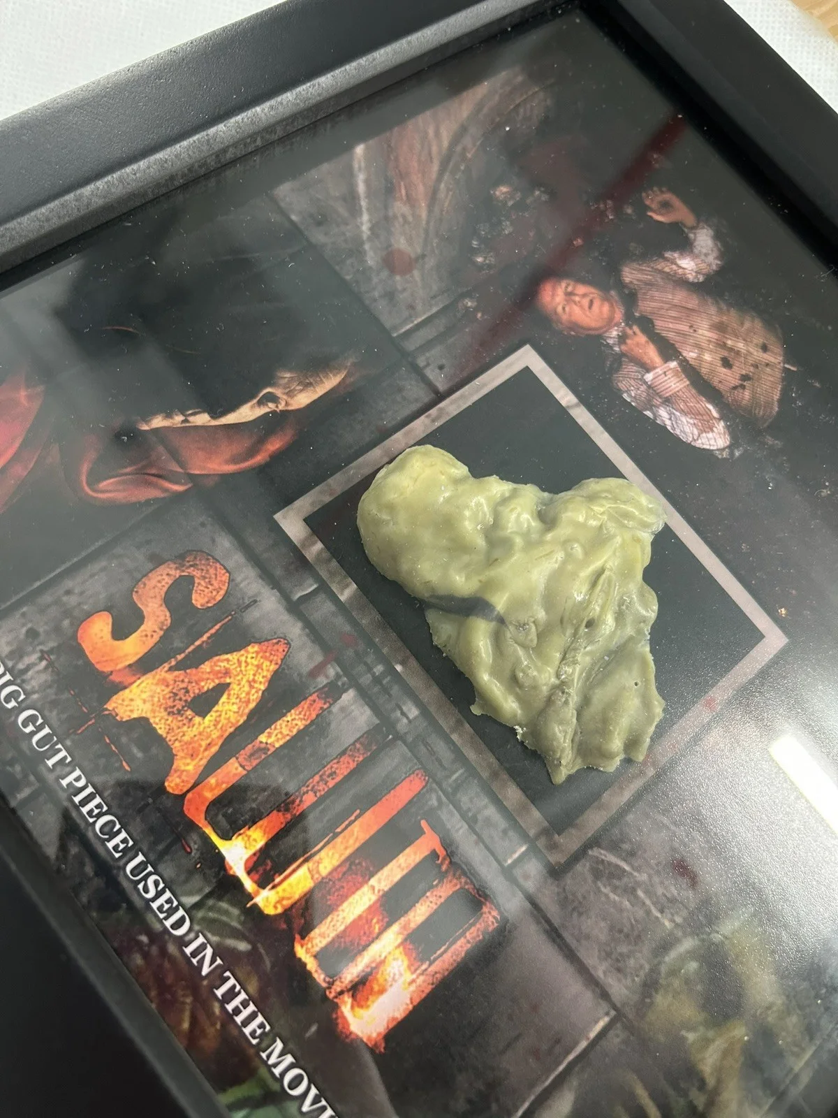 Saw III Movie Prop Piece of Pig Gut used Pig Vat Trap Screen Used film coa, изображение 5