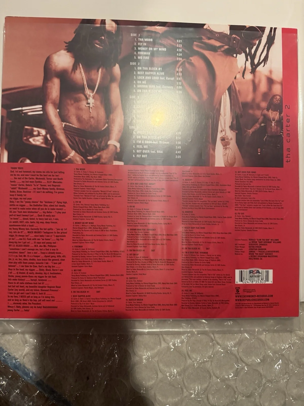 Lil Wayne Signed “Tha Carter II” Vinyl (PSA), image 3