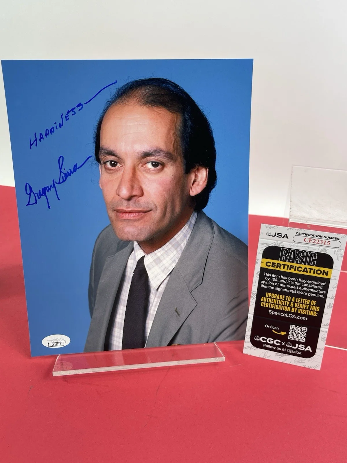 Gregory Sierra — Barney Miller Gregory Sierra (RIP 2021) Hand Signed 8x10 JSA Certified, image 2