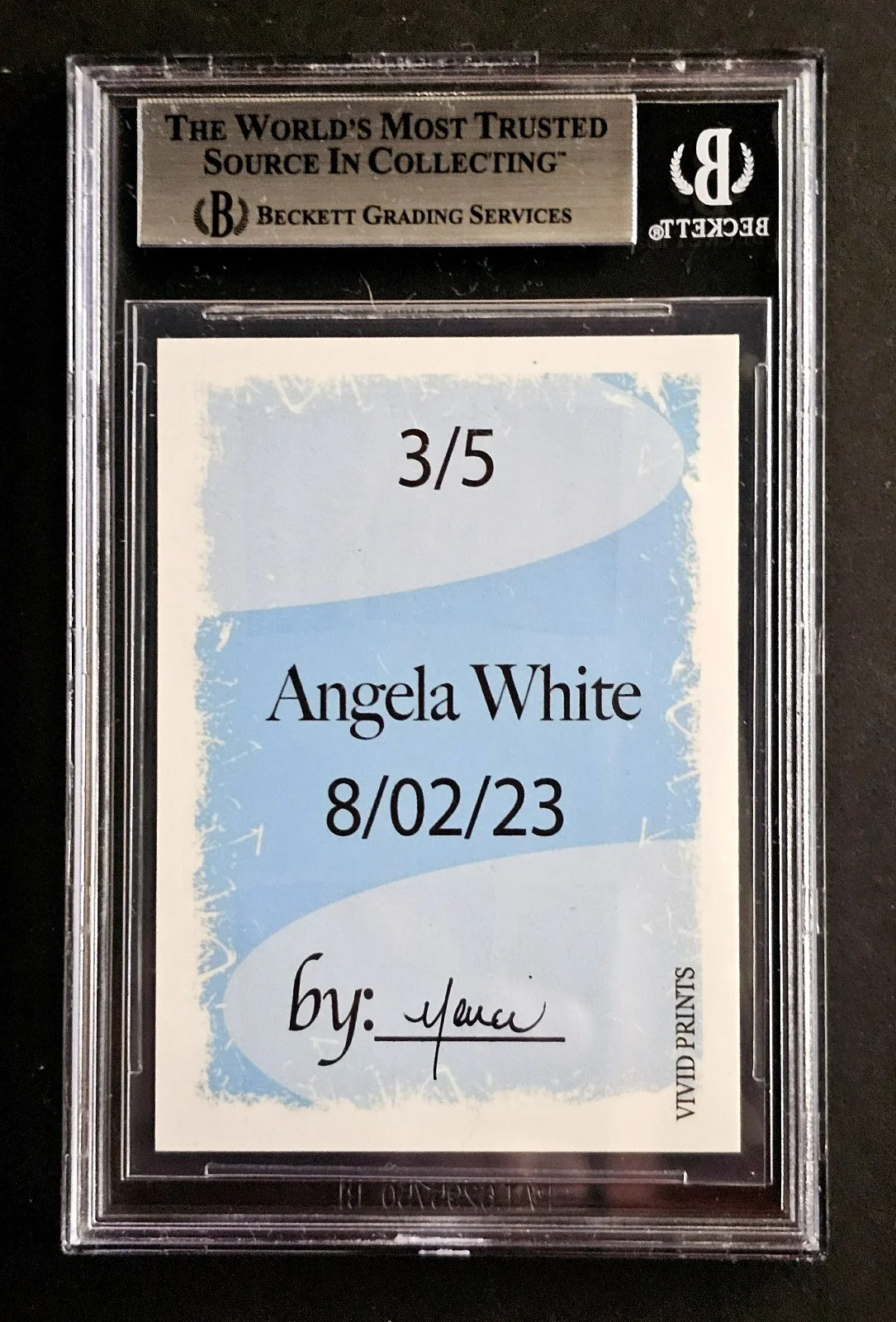 Angela White — ANGELA WHITE Adult Film Star Signed Custom Card BECKETT BAS AUTO - SMOKING HOT!, изображение 2