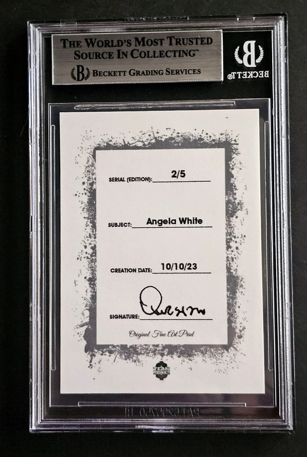 Angela White — ANGELA WHITE Adult Film Star Signed Custom Card BECKETT BAS AUTO - SMOKING HOT!, изображение 2