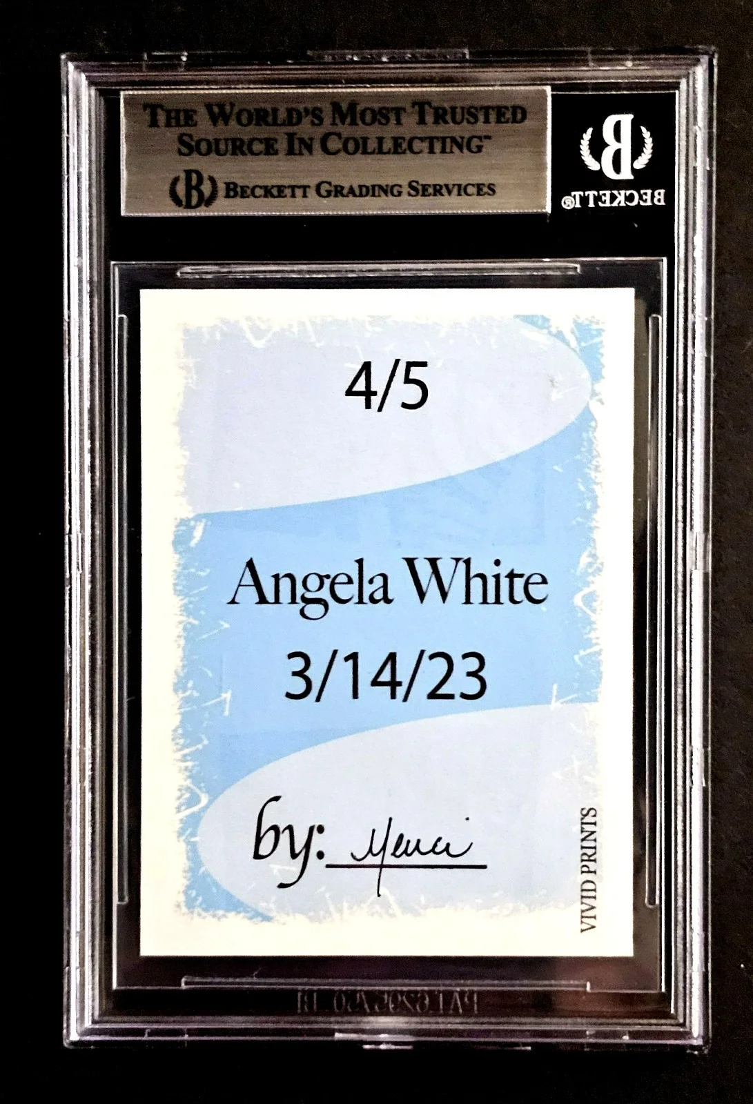 Angela White — ANGELA WHITE Adult Film Star Signed Custom Card BECKETT BAS AUTO - SMOKING HOT!, изображение 2